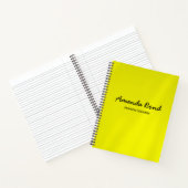 Carnet Personnalité minimaliste jaune ombre (Intérieur)