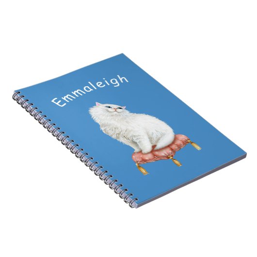 Carnet Personnalized Pretty White Cat (Côté Droit)