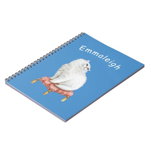 Carnet Personnalized Pretty White Cat (Côté gauche)