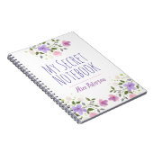 Carnet personnel privé avec fleurs (Côté Droit)