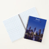 Carnet Perth, Australie - Spirale nocturne de la skyline (Intérieur)