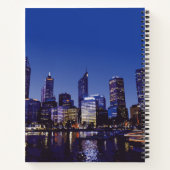 Carnet Perth, Australie - Spirale nocturne de la skyline (Dos)