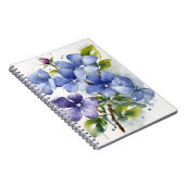 Carnet Pervenche - Fleurs à l'aquarelle (Côté Droit)