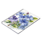 Carnet Pervenche - Fleurs à l'aquarelle (Côté gauche)