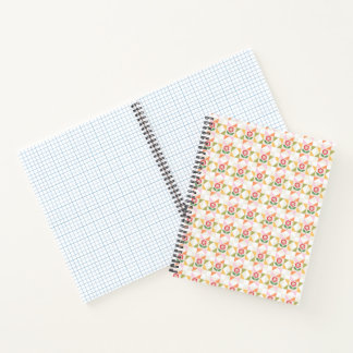 Carnet Pet bloc de fleurs rouges en patchwork