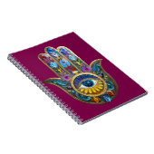 Carnet Pétales Colorés Feuilles Hamsa Saphir Troisième Œi (Côté Droit)