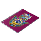 Carnet Pétales Colorés Feuilles Hamsa Saphir Troisième Œi (Côté gauche)