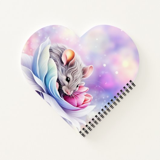 Carnet Pétales de couchage de souris adorables (Dos)