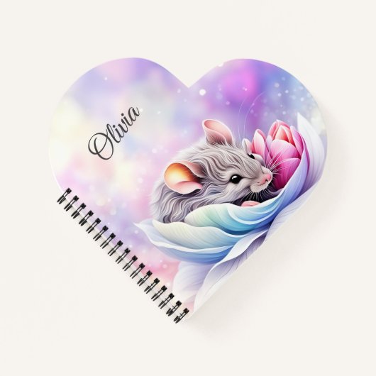 Carnet Pétales de couchage de souris adorables (Devant)