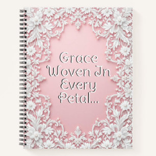 Carnet Pétales de dentelle en fleurs