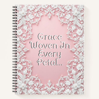 Carnet Pétales de dentelle en fleurs