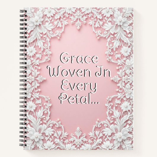 Carnet Pétales de dentelle en fleurs (Devant)
