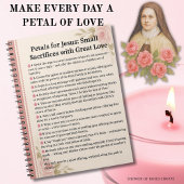 Carnet Pétales de Saint-Thérèse pour le Sacrifice catholi