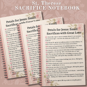 Carnet Pétales de Saint-Thérèse pour le Sacrifice catholi