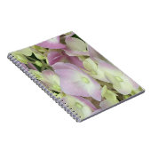 Carnet Pétales d'hydrangée rose et blanc antique (Côté Droit)