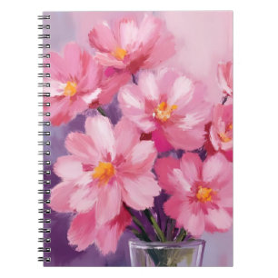 Carnet Pétales Roses en Fleur Peinture de Fleur Aquarel