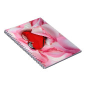 Carnet Pétales Roses en verre rouge (Côté Droit)