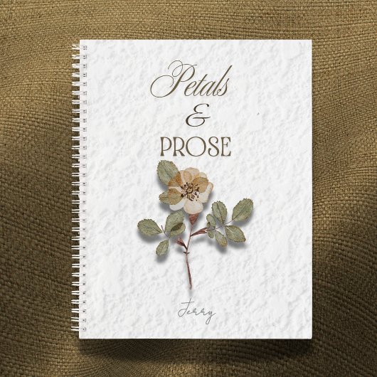 Carnet Petals & Prose Personalized Floral 