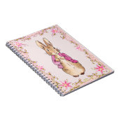 Carnet Peter le lapin rose veste Floral Frame (Côté Droit)