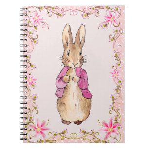 Carnet Peter le lapin rose veste Floral Frame