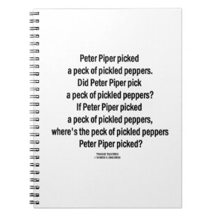 Carnet Peter Piper A Choisi Un Peck De Poivrons Pickled