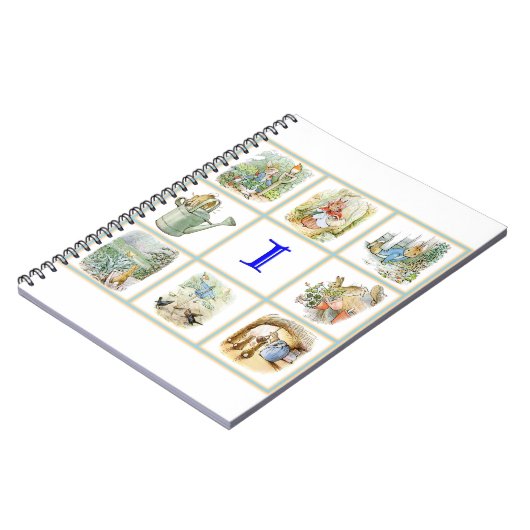 Carnet PETER RABBIT images personnalisées avec la lettre (Côté gauche)