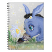 Carnet Petit âne et marguerite - mignonne (Devant)