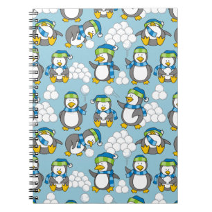Carnet Petit arrière - plan de pingouins