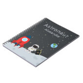 Carnet Petit astronaute sur la Lune, espace prénom (Côté gauche)