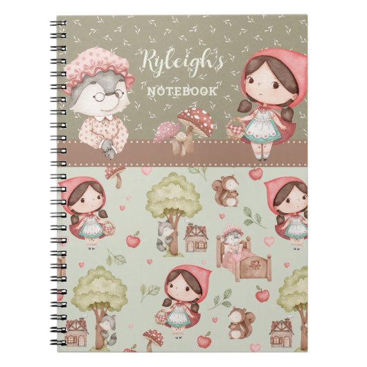 Carnet Petit Chaperon Rouge Conte de Fées Fantaisiste (Devant)