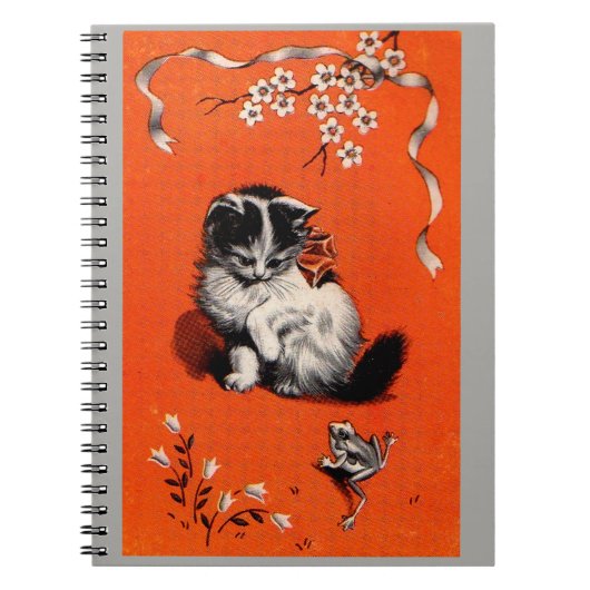 Carnet petit chaton et grenouille (Devant)