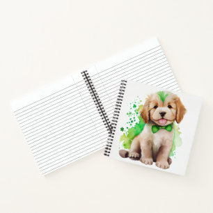 CARNET PETIT CHIEN À PUPPER DE COULEUR D'EAU ADORABLE