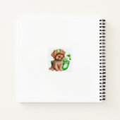 CARNET PETIT CHIEN À PUPPER DE COULEUR D'EAU ADORABLE (Dos)