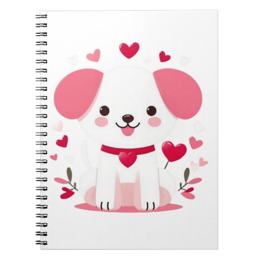 Carnet Petit chiot de la Saint-Valentin (Devant)