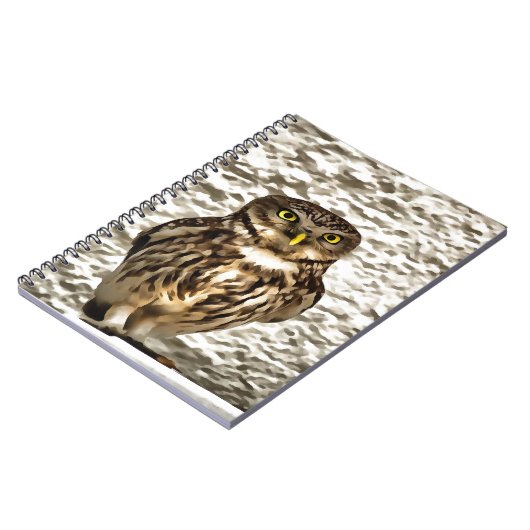 Carnet Petit Chouette Brown Portrait Artistique (Côté gauche)