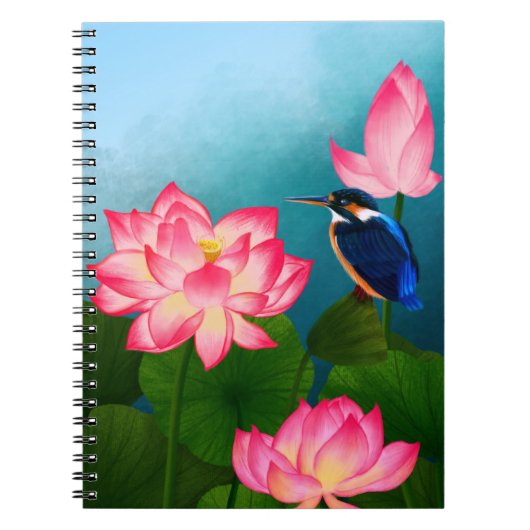Carnet Petit colibri et grande fleur (Devant)