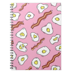 Carnet Petit-déjeuner motif sans charme avec oeufs au pla