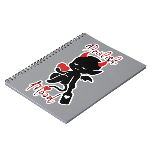 Carnet Petit Diable Méchant Amour Pagaie "Humeur Diaboliq (Côté gauche)