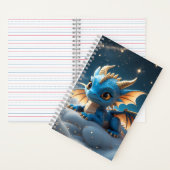 Carnet Petit dino bleu sur un nuage (À l'intérieur)