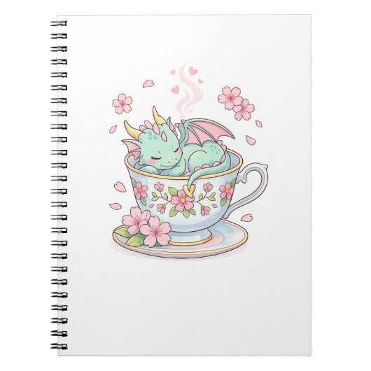 Carnet Petit dragon de thé (Devant)