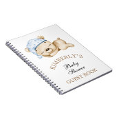 Carnet Petit Garçon Teddy Baby shower Ours Personnalisé (Côté Droit)