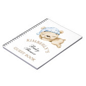 Carnet Petit Garçon Teddy Baby shower Ours Personnalisé (Côté gauche)