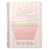 Carnet Petit gâteau élégant rose doux (Devant)