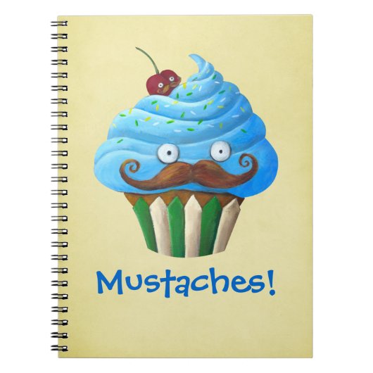 Carnet Petit gâteau Mustached doux (Devant)