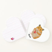 Carnet Petit Hamster mignon tenant le coeur modifiable (Intérieur)