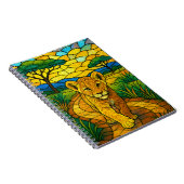 Carnet Petit lion à la Savanah, vitraux (Côté Droit)