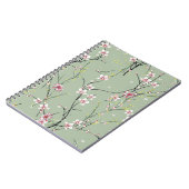 Carnet petit motif de fleurs rouge et jaune sur dossier v (Côté gauche)