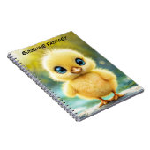Carnet Petit oiseau doux prés jaune fleurs (Côté Droit)