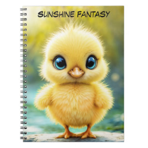 Carnet Petit oiseau doux prés jaune fleurs