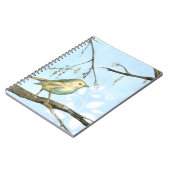 Carnet Petit oiseau jaune perché sur une branche Recherch (Côté gauche)